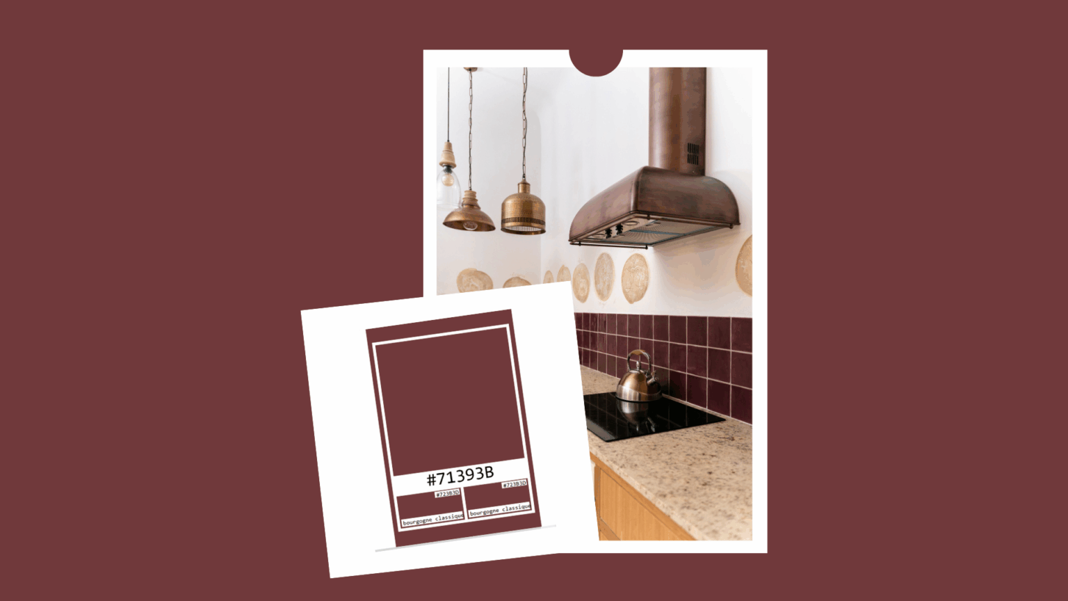 Les teintes de rouge profond, bourgogne et Berry, cuisine moderne